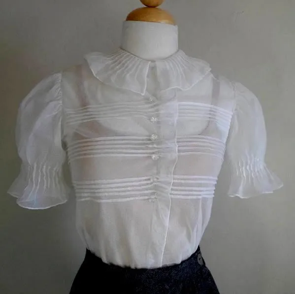 1935 Tucked Blouse, B30-6969