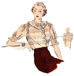 1935 Tucked Blouse, B30-6969