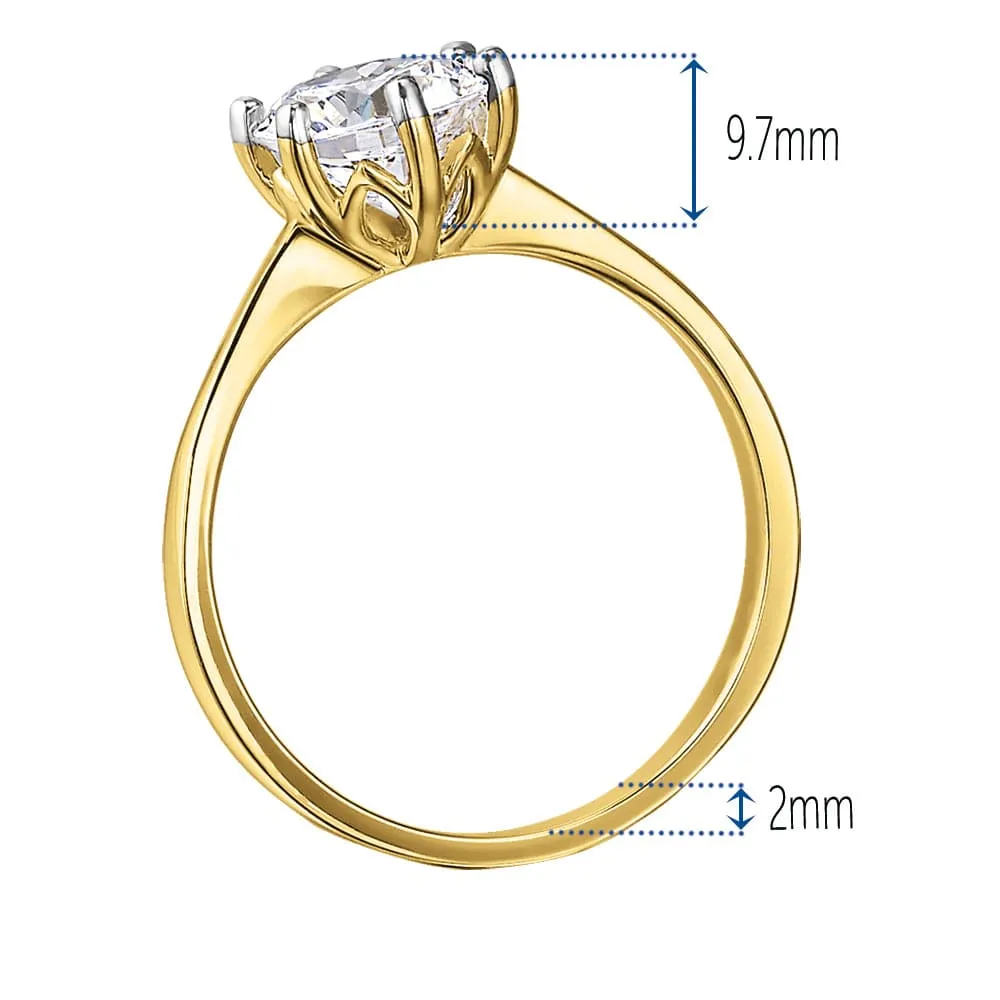 2 ct. Tulip Solitaire Ring