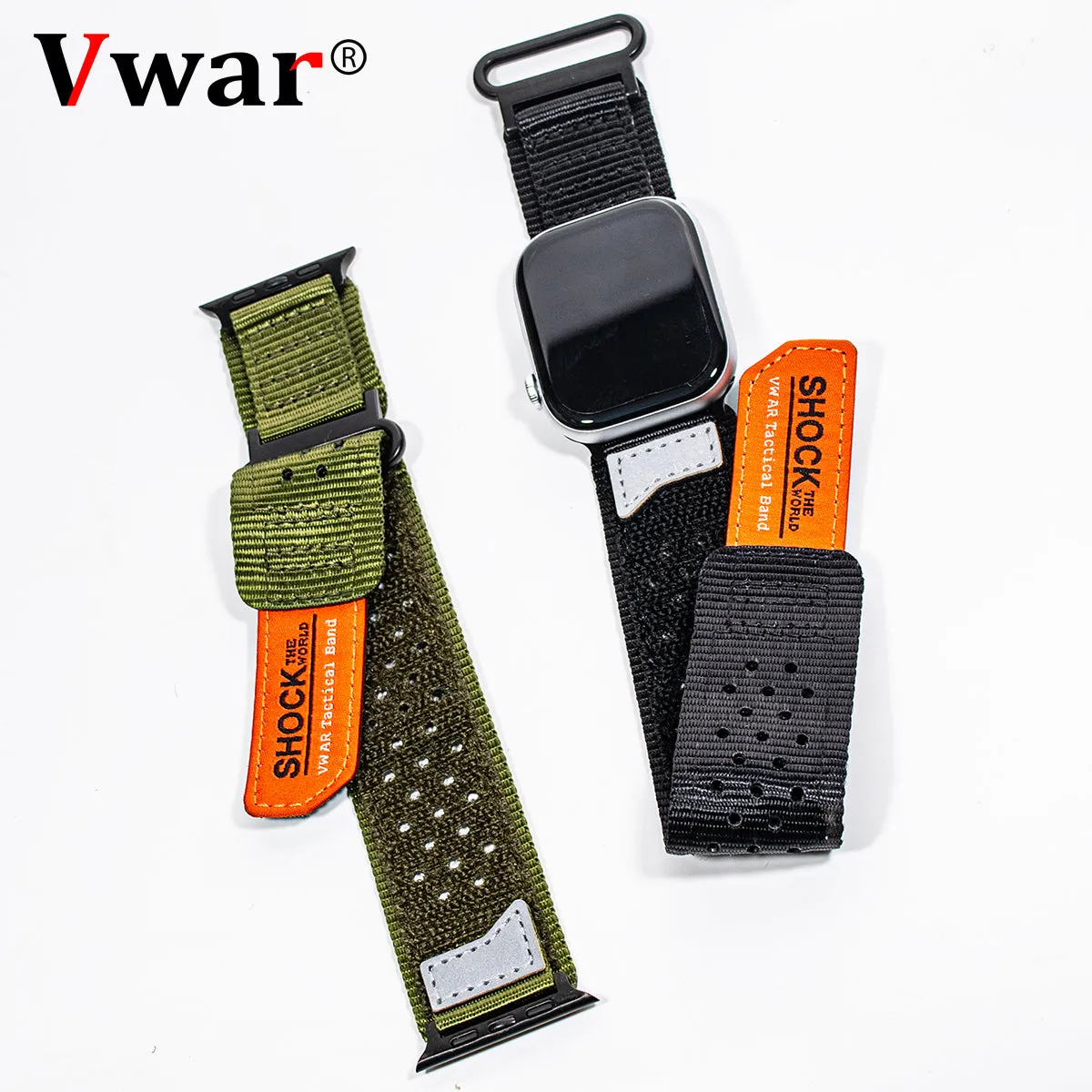 2024 NEW Tactical Nylon Strap for Apple Watch Ultra 2 49mm Rugged Breathable Wristband for iWatch Band Series 10 9 8 7 6 5 4 SE