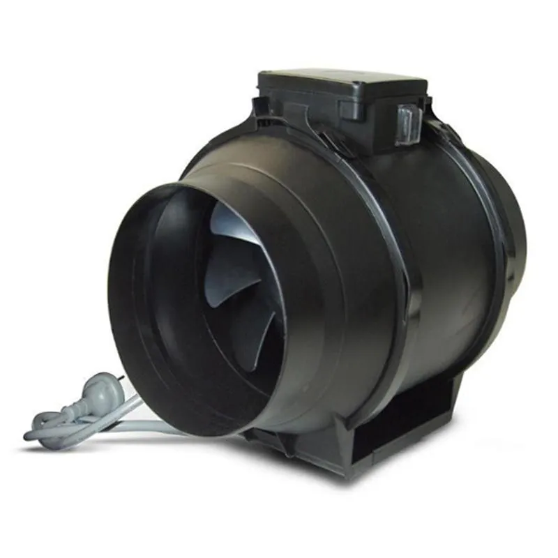 245-1008m³/h ProVent in-Line Duct Mounted Exhaust Fan Black in 100mm/125mm/150mm/200mm