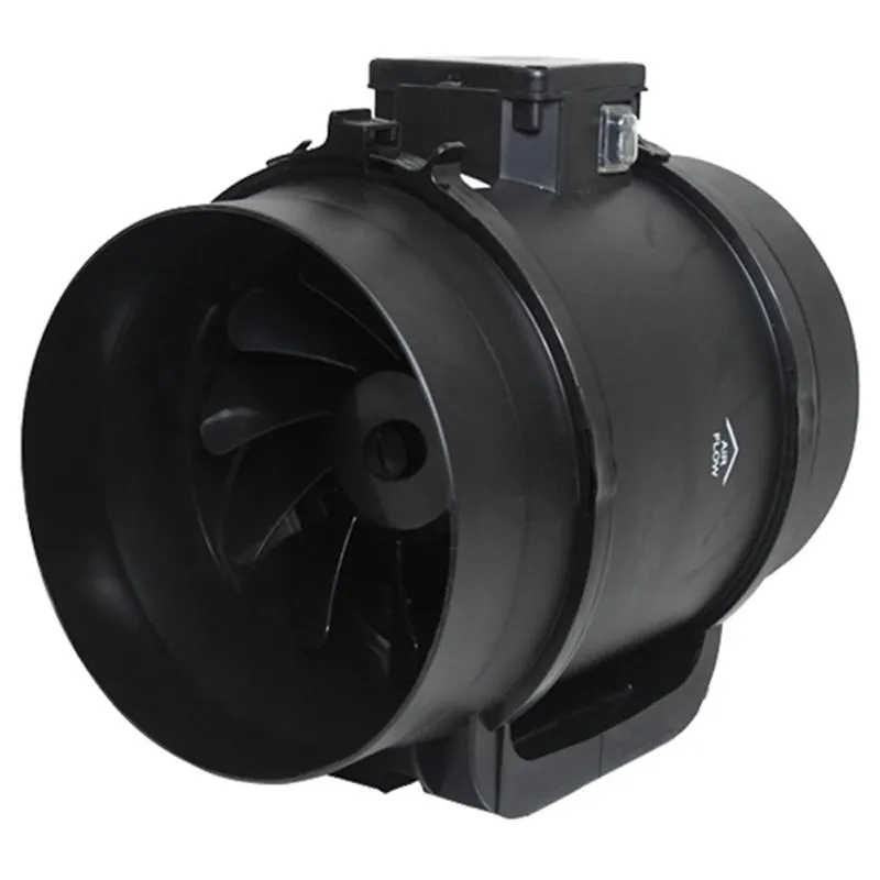 245-1008m³/h ProVent in-Line Duct Mounted Exhaust Fan Black in 100mm/125mm/150mm/200mm