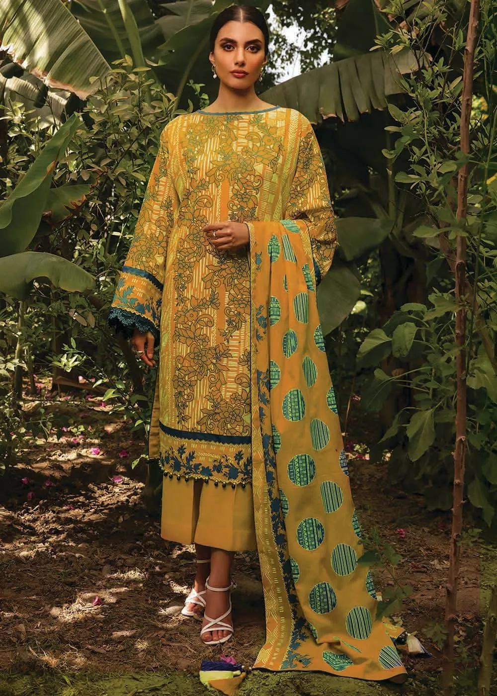 3 Pc Printed Lawn Suit With Lawn Dupatta