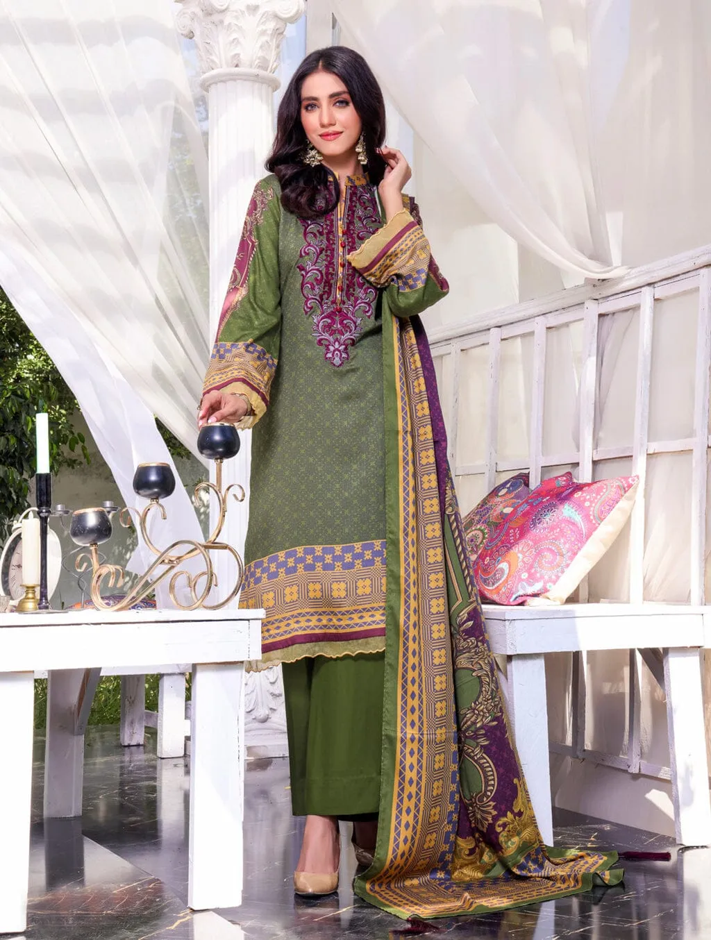 3 Piece Unstitched Suit KTE-1567