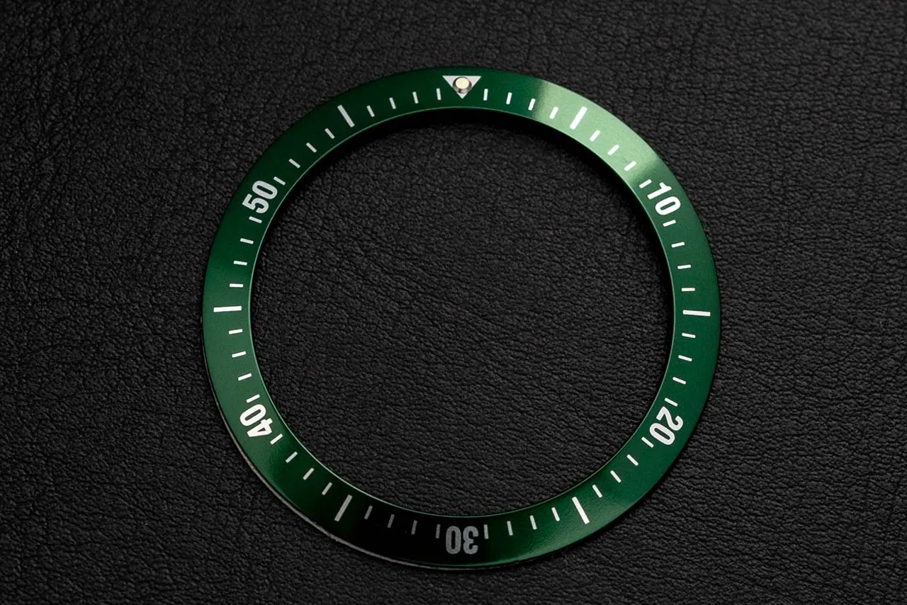 39.4mm Aluminum Diver Bezel Insert - Type C Forest Green (bezel insert for bleaching)