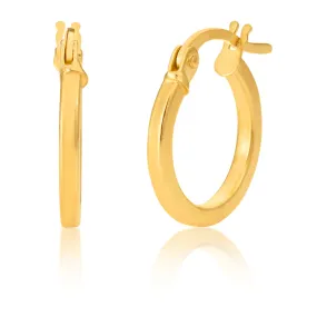 9ct 10mm Hoop Earrings 9Y