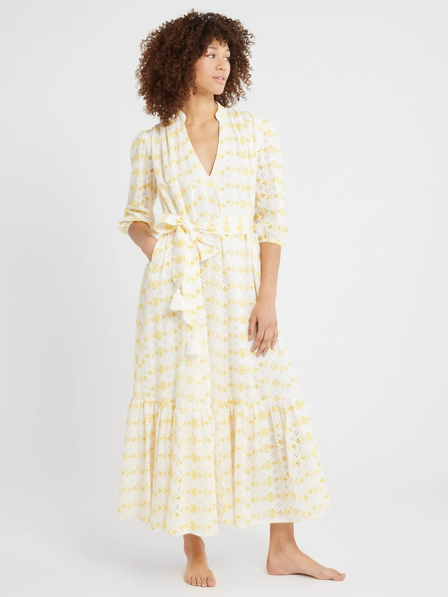 Ada Dress in Sunshine Eyelet