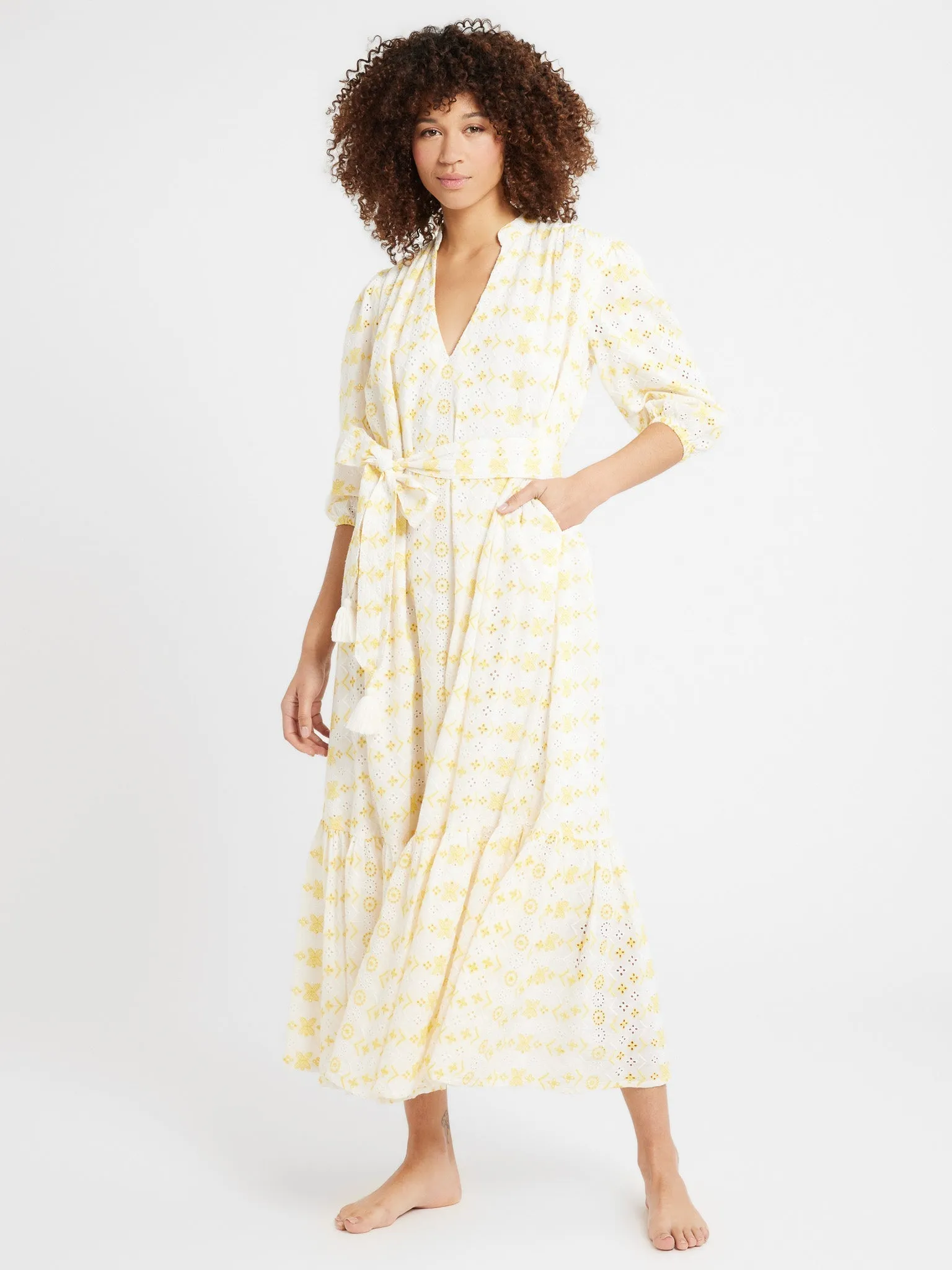 Ada Dress in Sunshine Eyelet