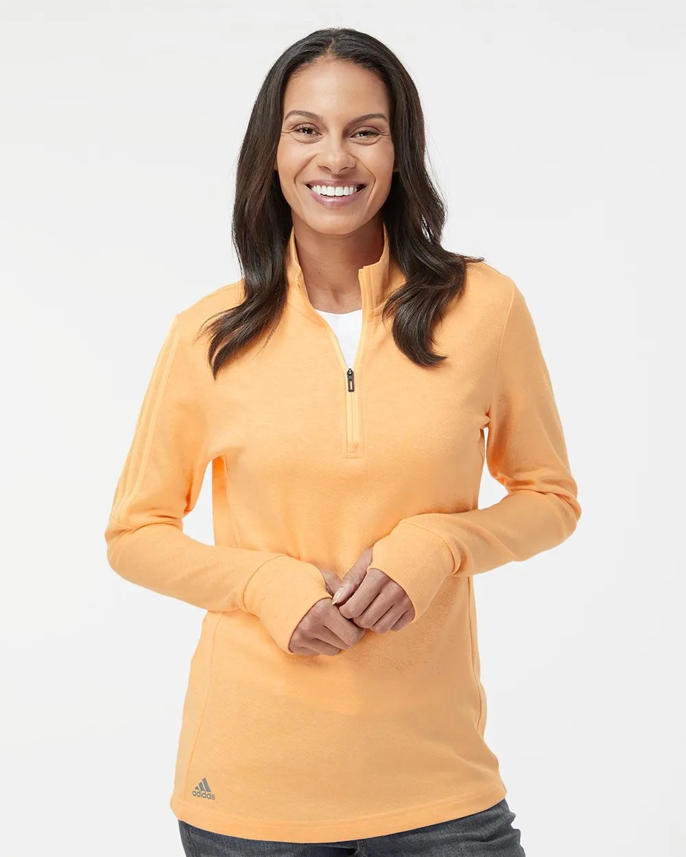 Adidas - Women's 3-Stripes Quarter-Zip Sweatshirt**- Final Sale