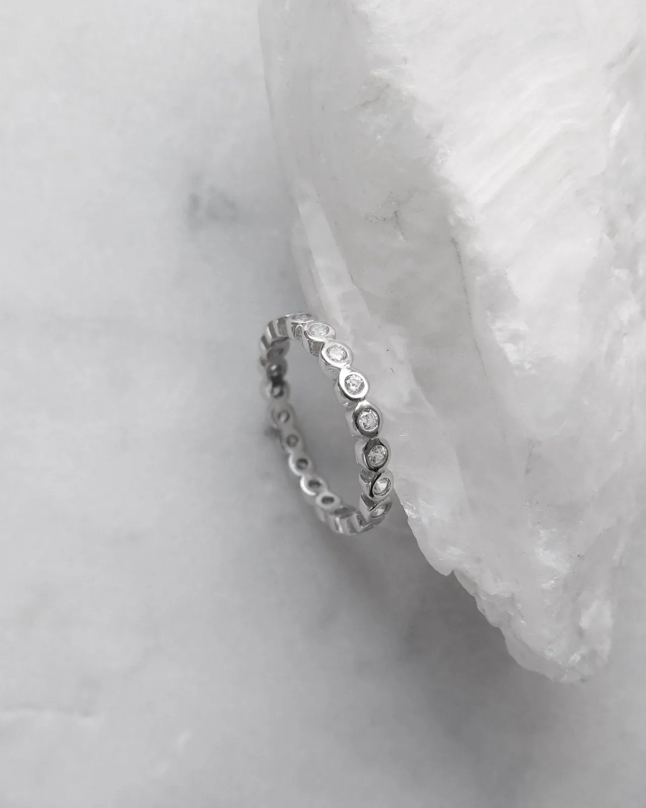 All Round CZ Ring  - Sterling Silver