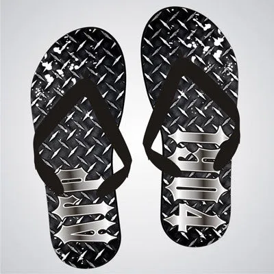 Alpha Gamma Rho Diamond Plate Flip-Flops - SBL100 - SUB