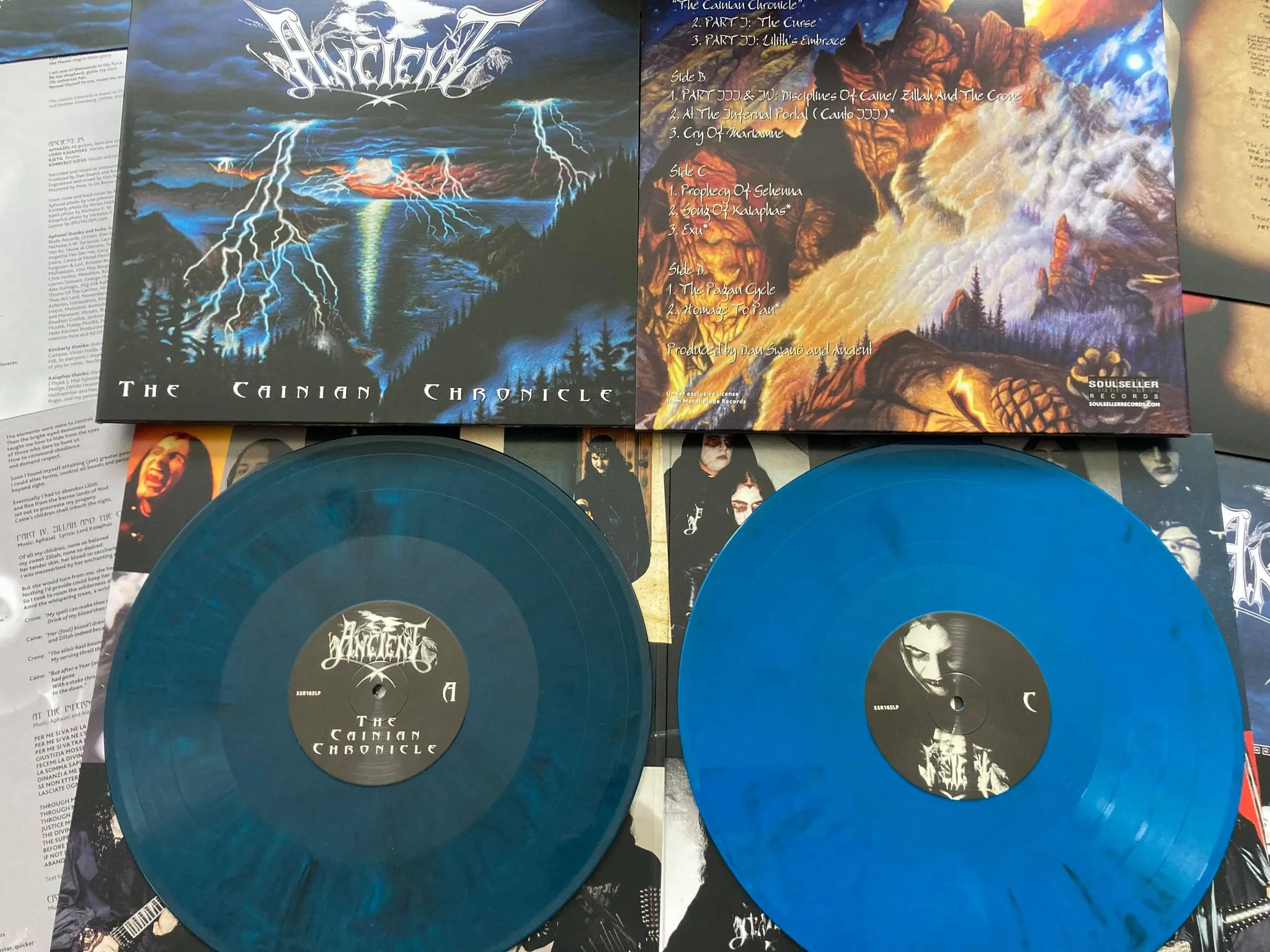 Ancient "The Cainian Chronicle (transparent blue/black marbled double vinyl)" Limited Edition 2x12"