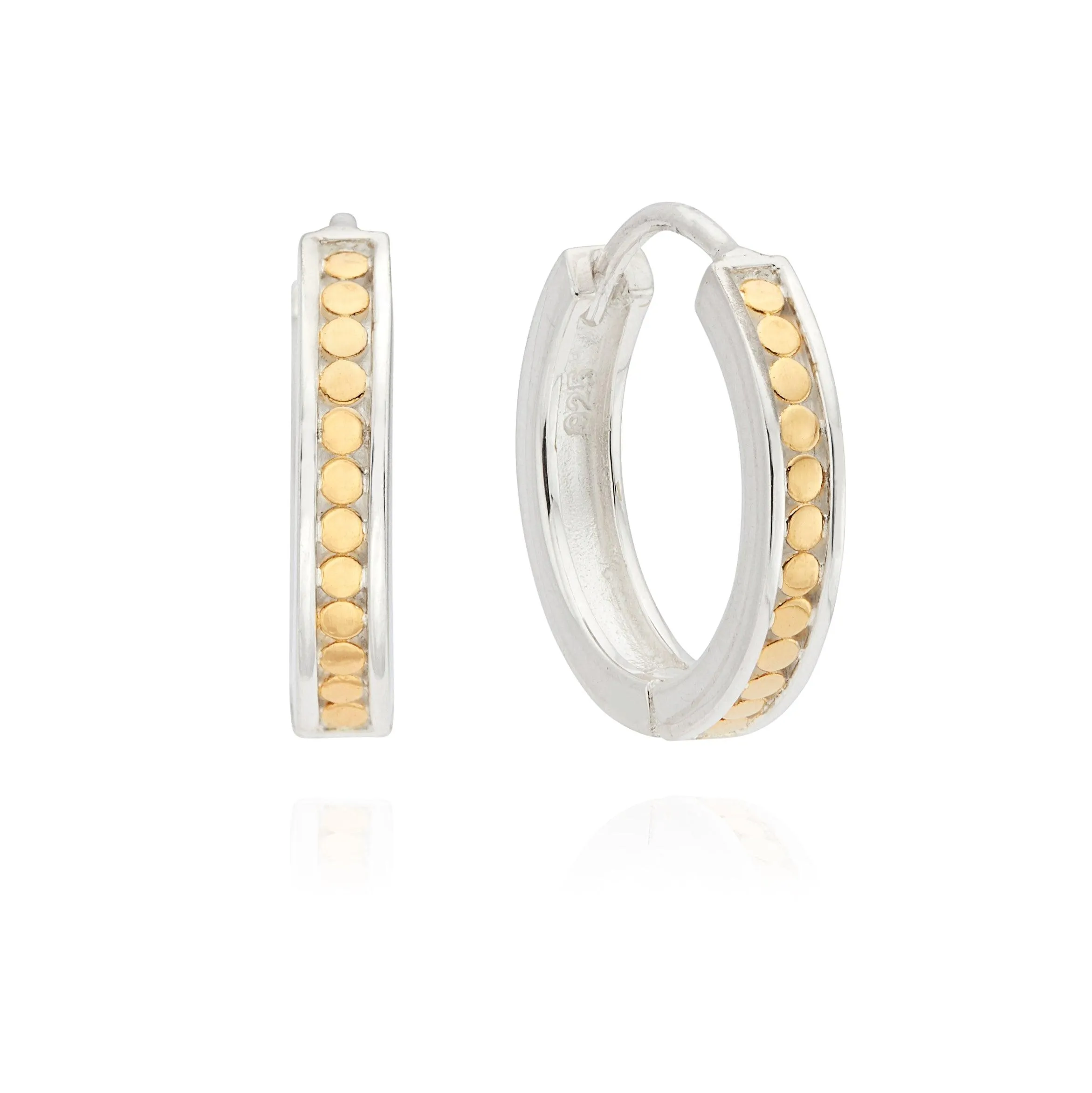 Anna Beck 18ct Gold Vermeil Small Reversible Hoop Earrings