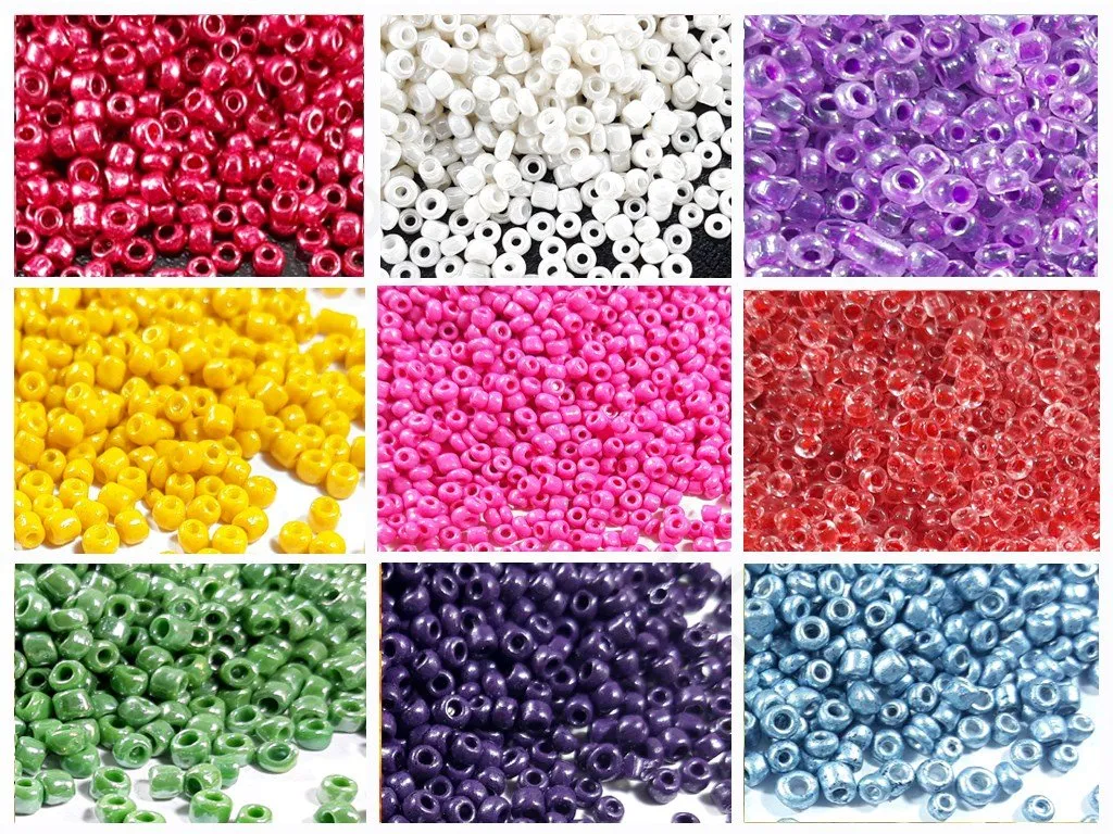 Assorted Opaque & Transparent Round Seed Beads Combo