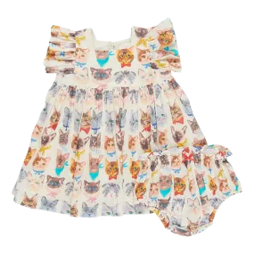 Baby Girls Elsie Dress Set - Cool Cats