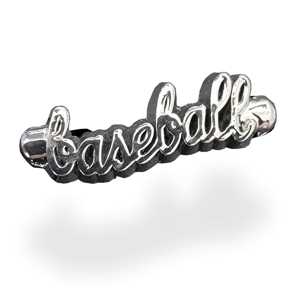 Baseball Text Charm