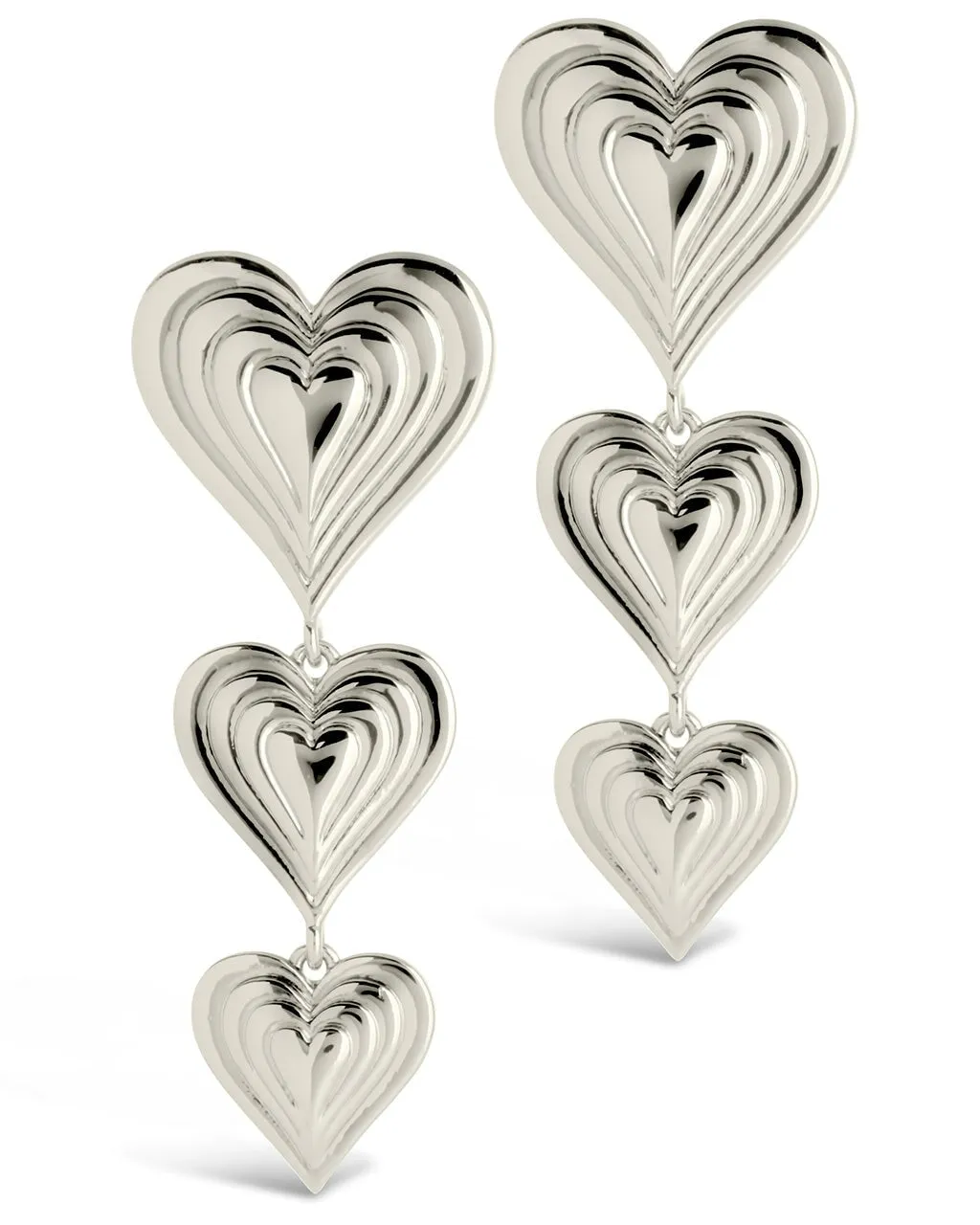 Beating Heart Drop Stud Earrings