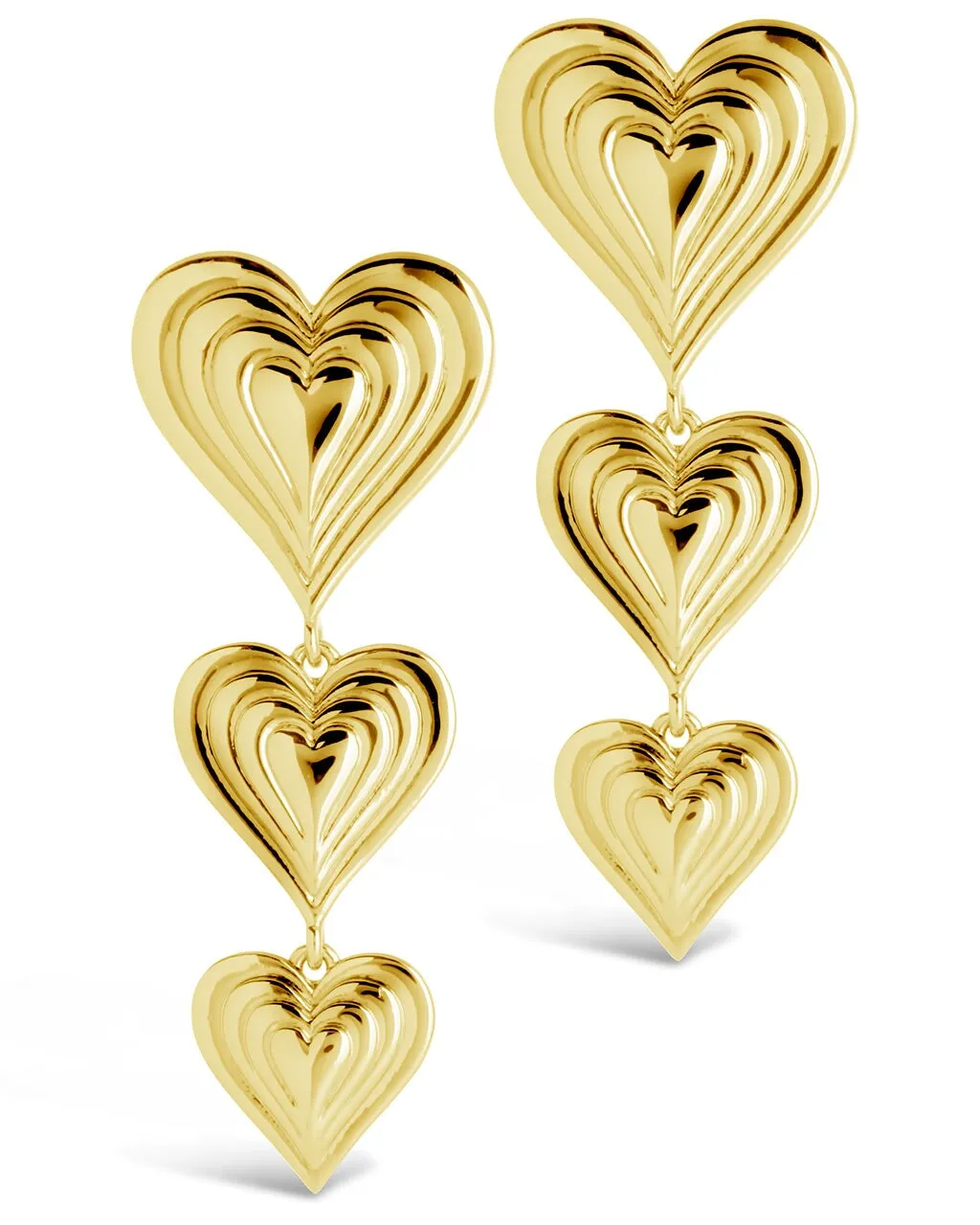 Beating Heart Drop Stud Earrings