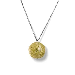 Big urchin with enamel - chain necklace - transparent