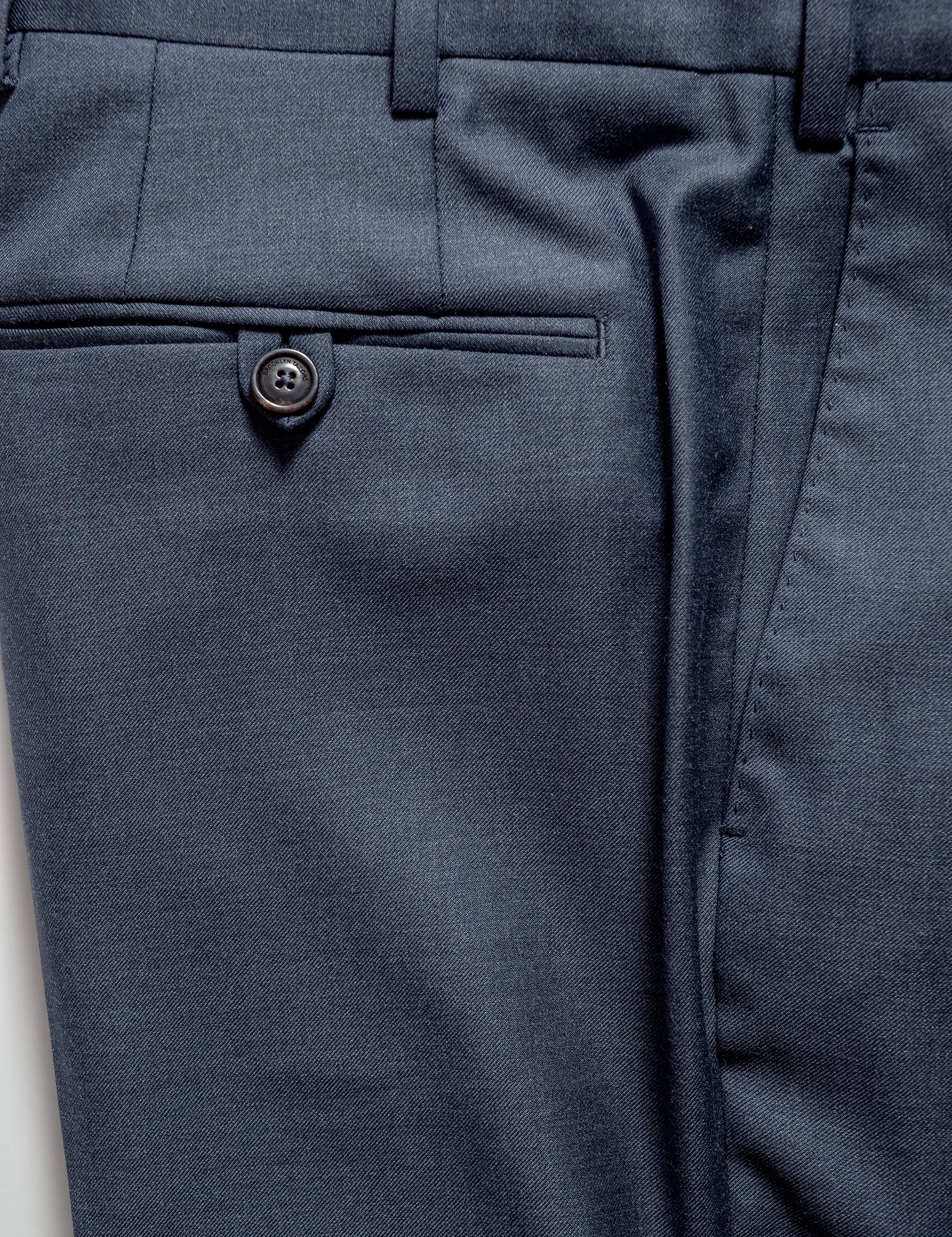 BKT50 Tailored Trousers in Super 130s Heather Twill - Cool Blue