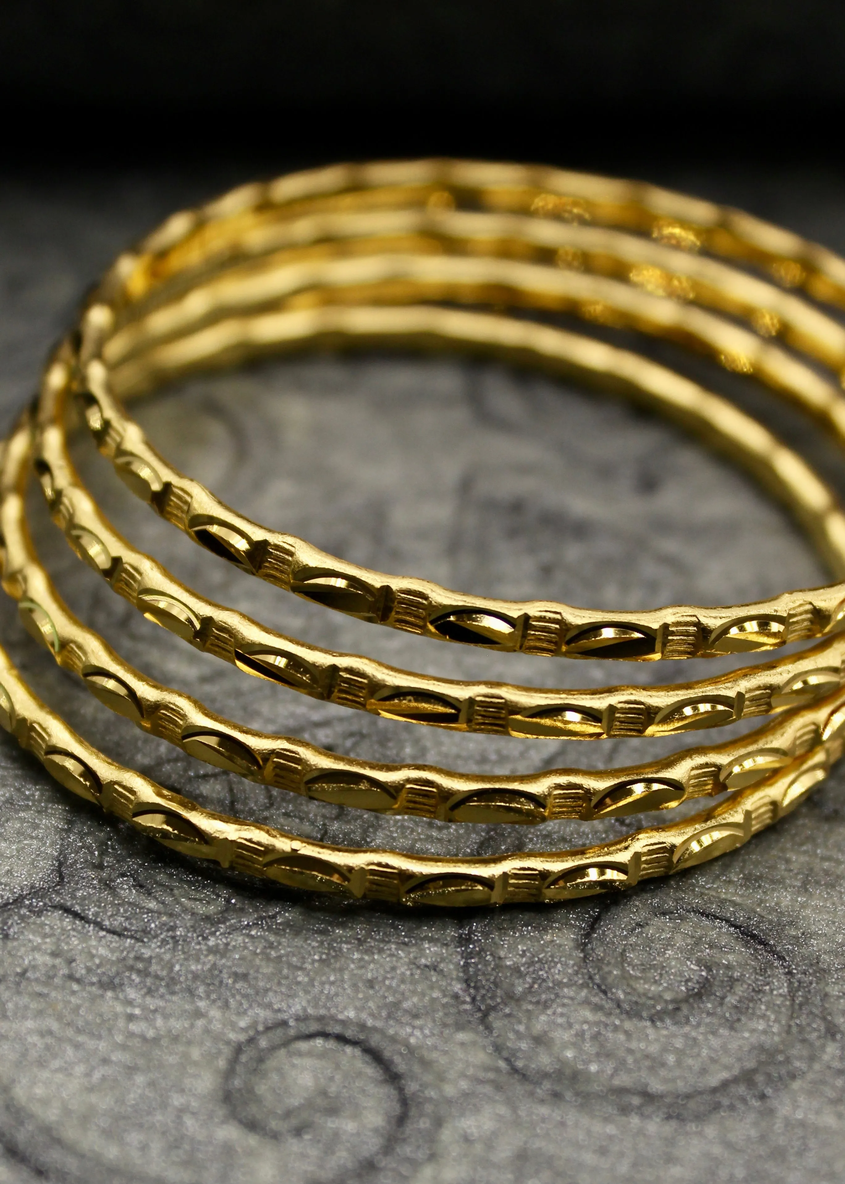 BRIGHT GOLD PLATED BANGLES