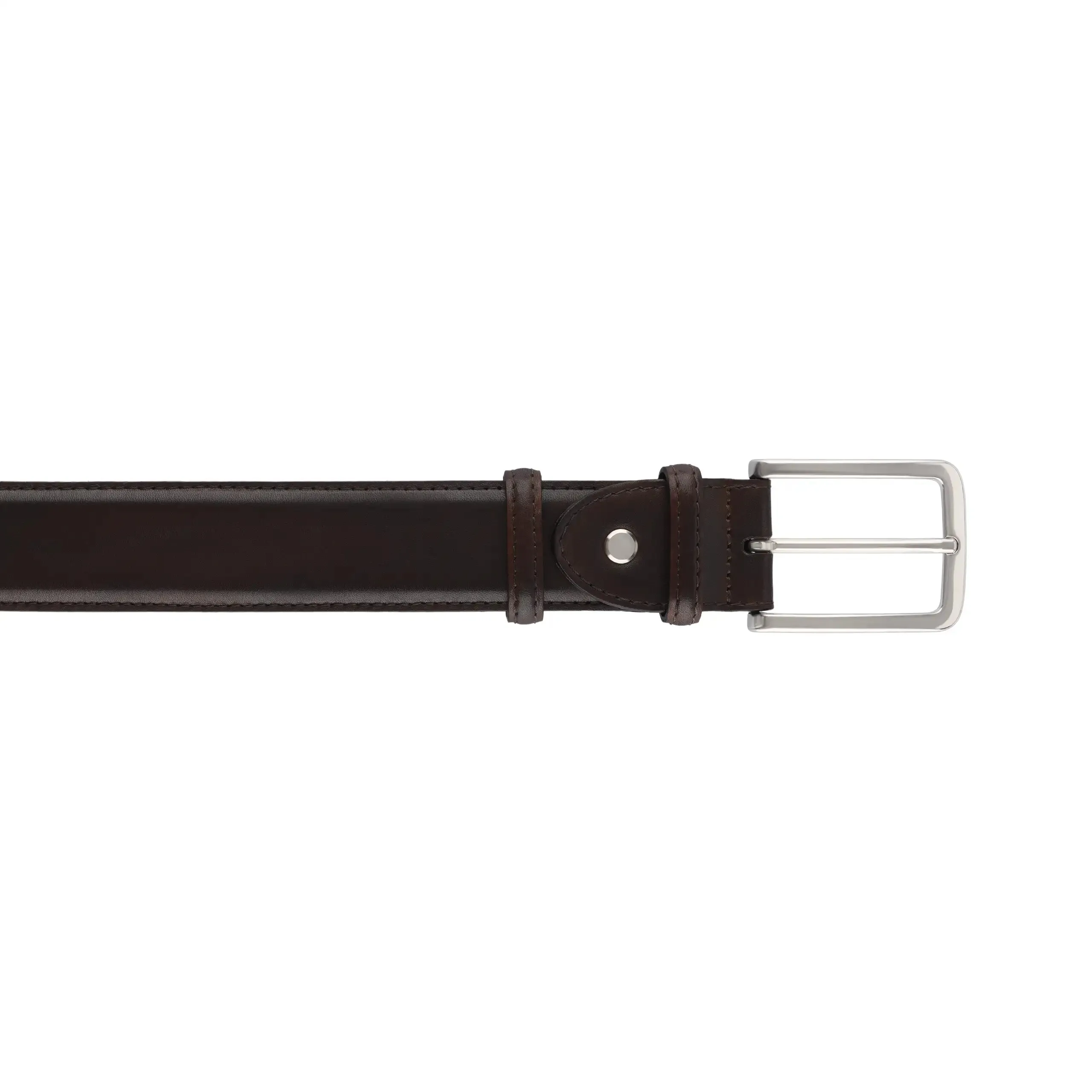 Calf Leather Belt in Dark Brown