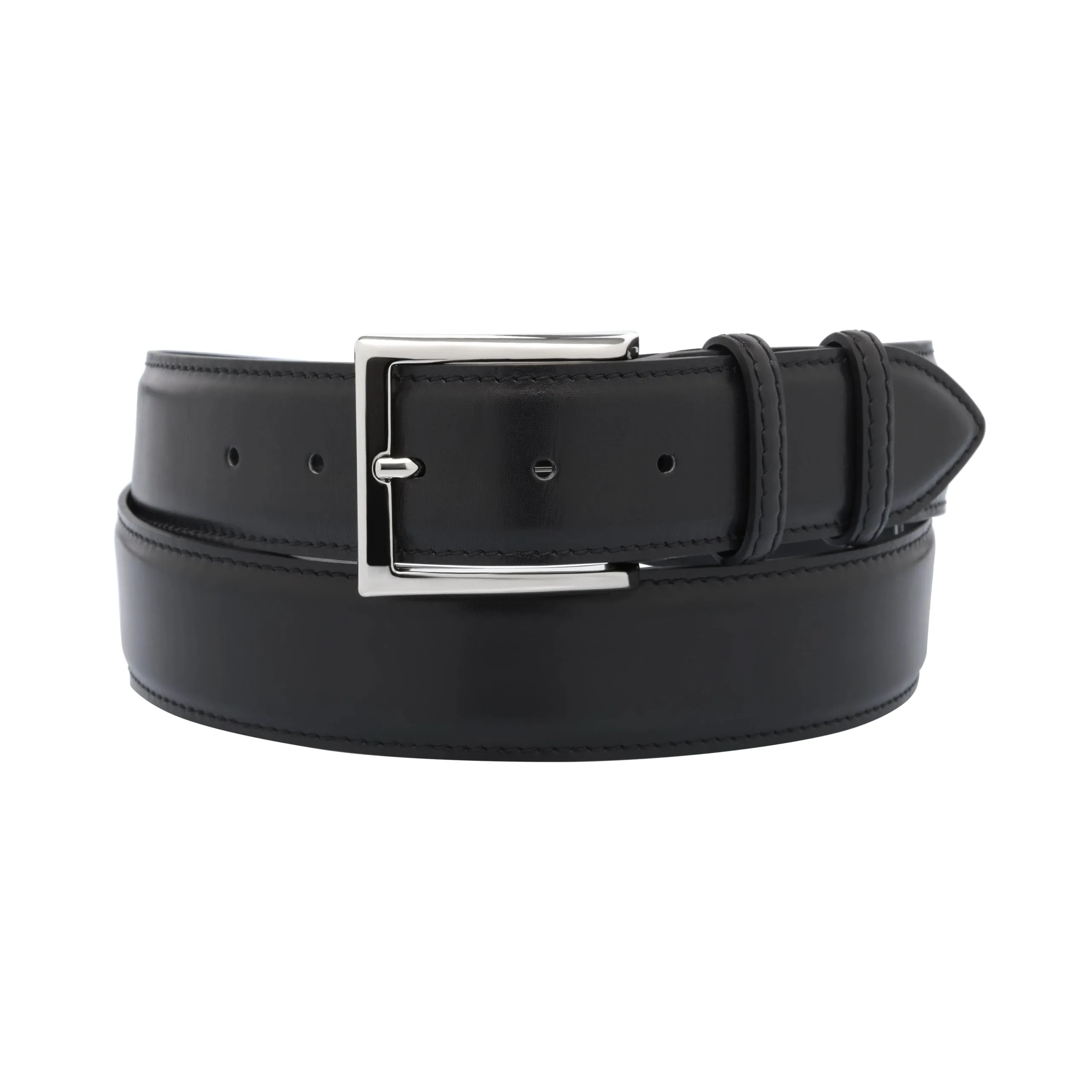 Calfskin Leather Belt in Black