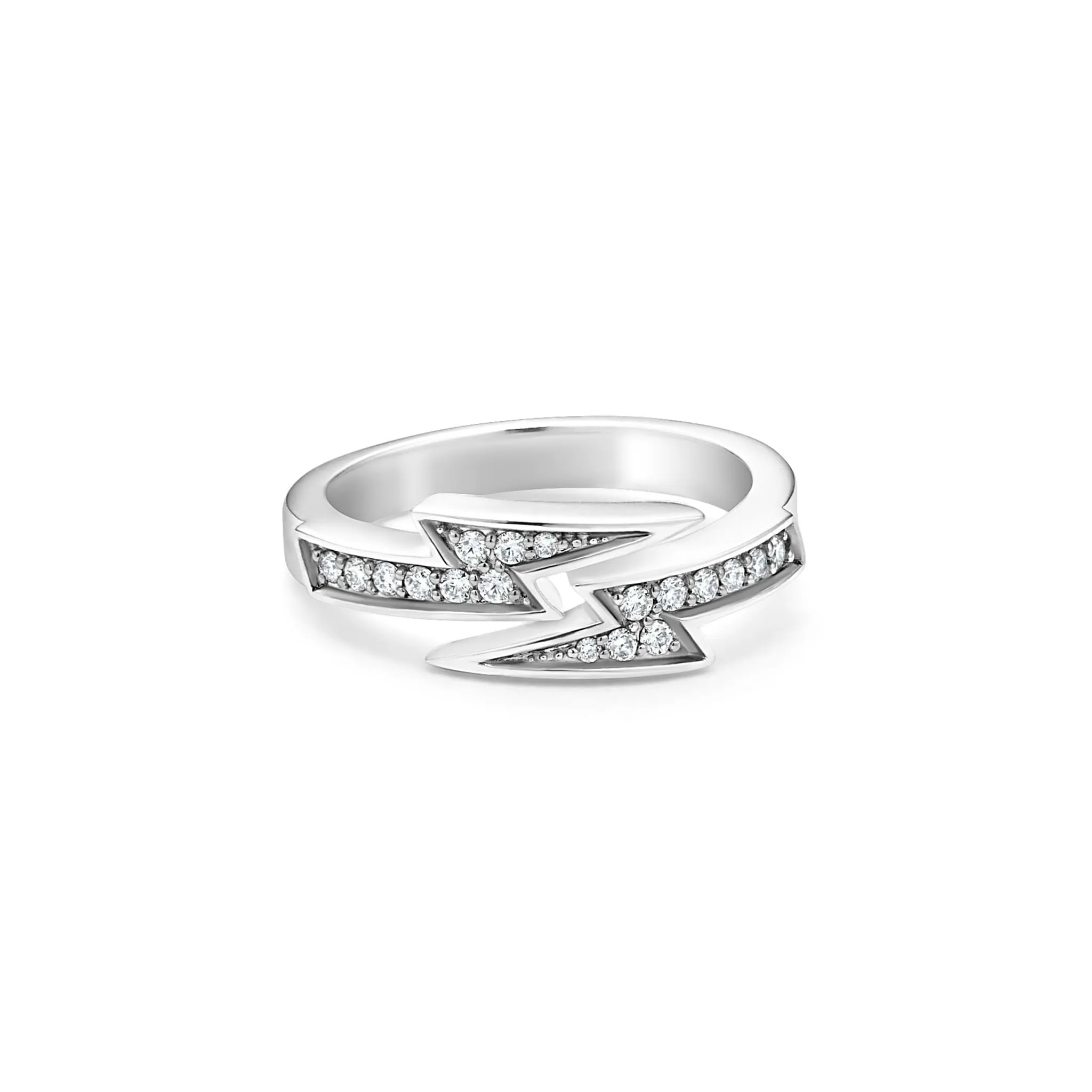 Caviar Spark Lightning Bolt Diamond Ring