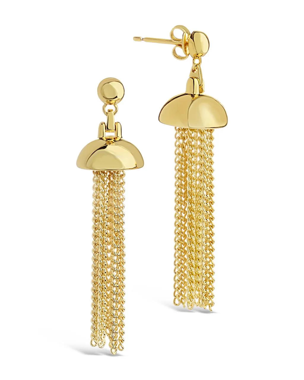 Chain Tassel Dangle Studs