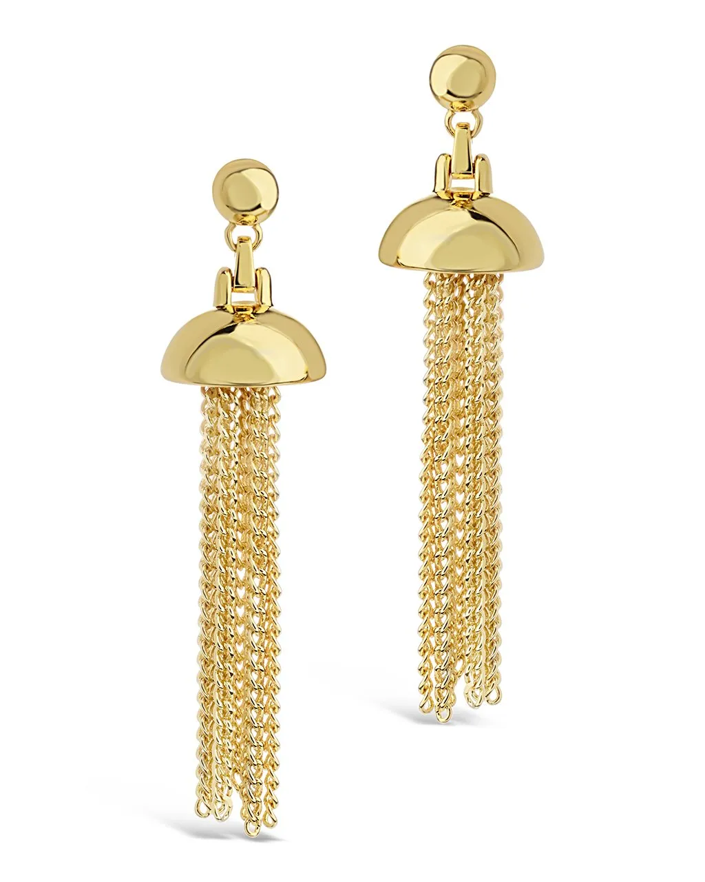 Chain Tassel Dangle Studs