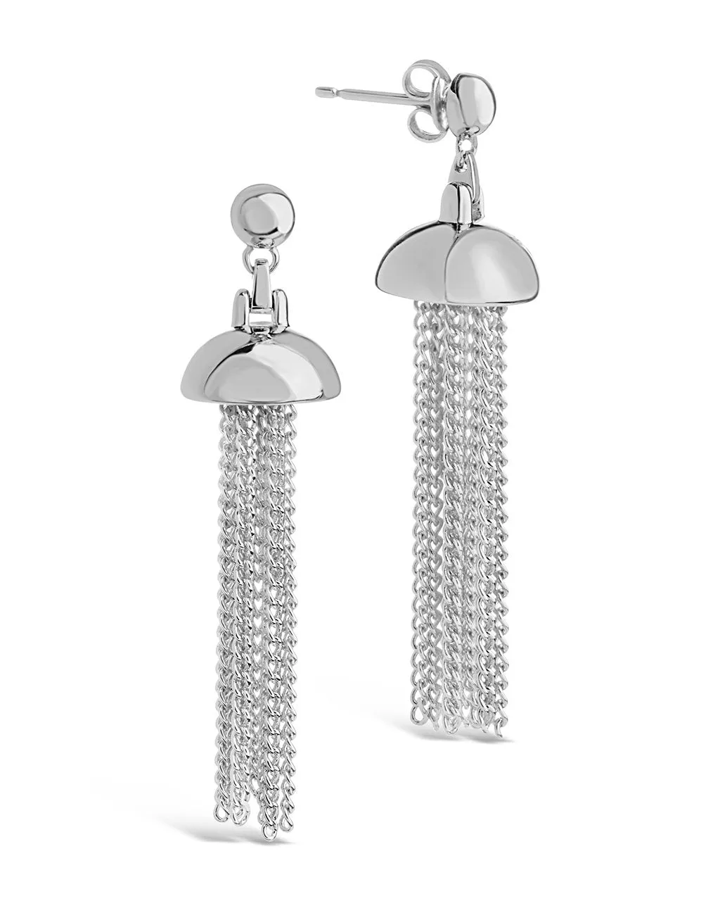 Chain Tassel Dangle Studs