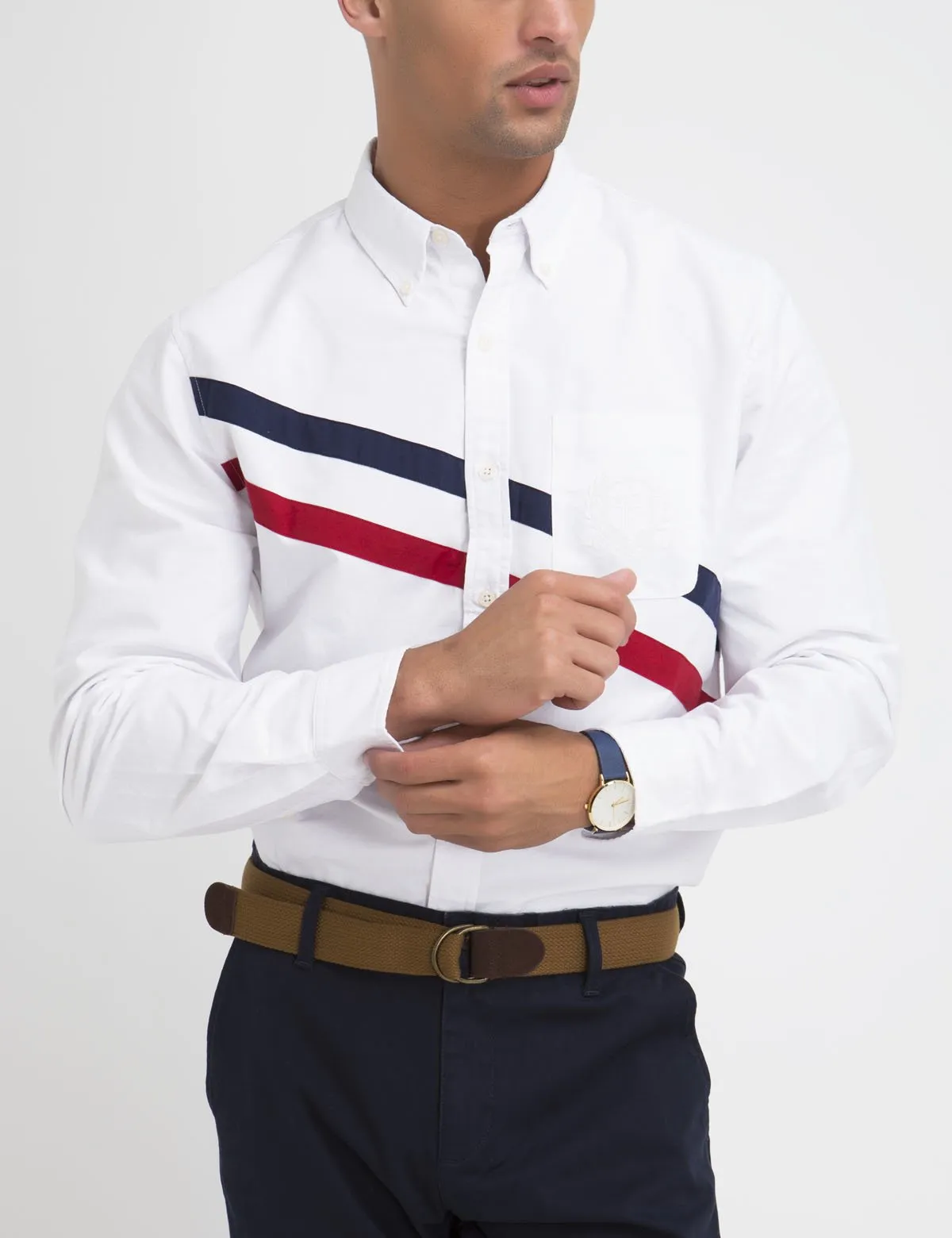 CLASSIC FIT DIAGONAL SHIRT IN OXFORD