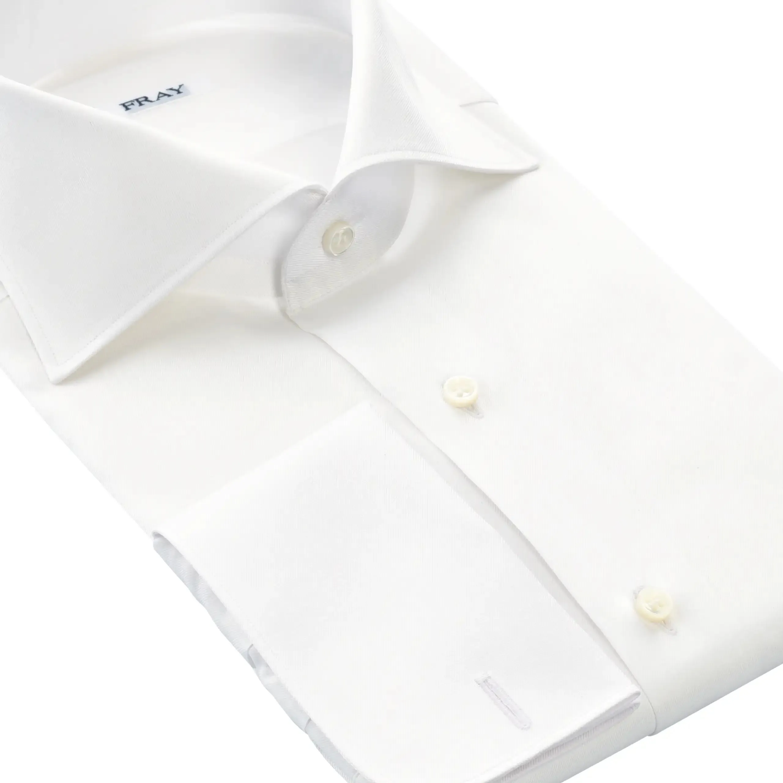 Classic White Shirt with French Double Cuff