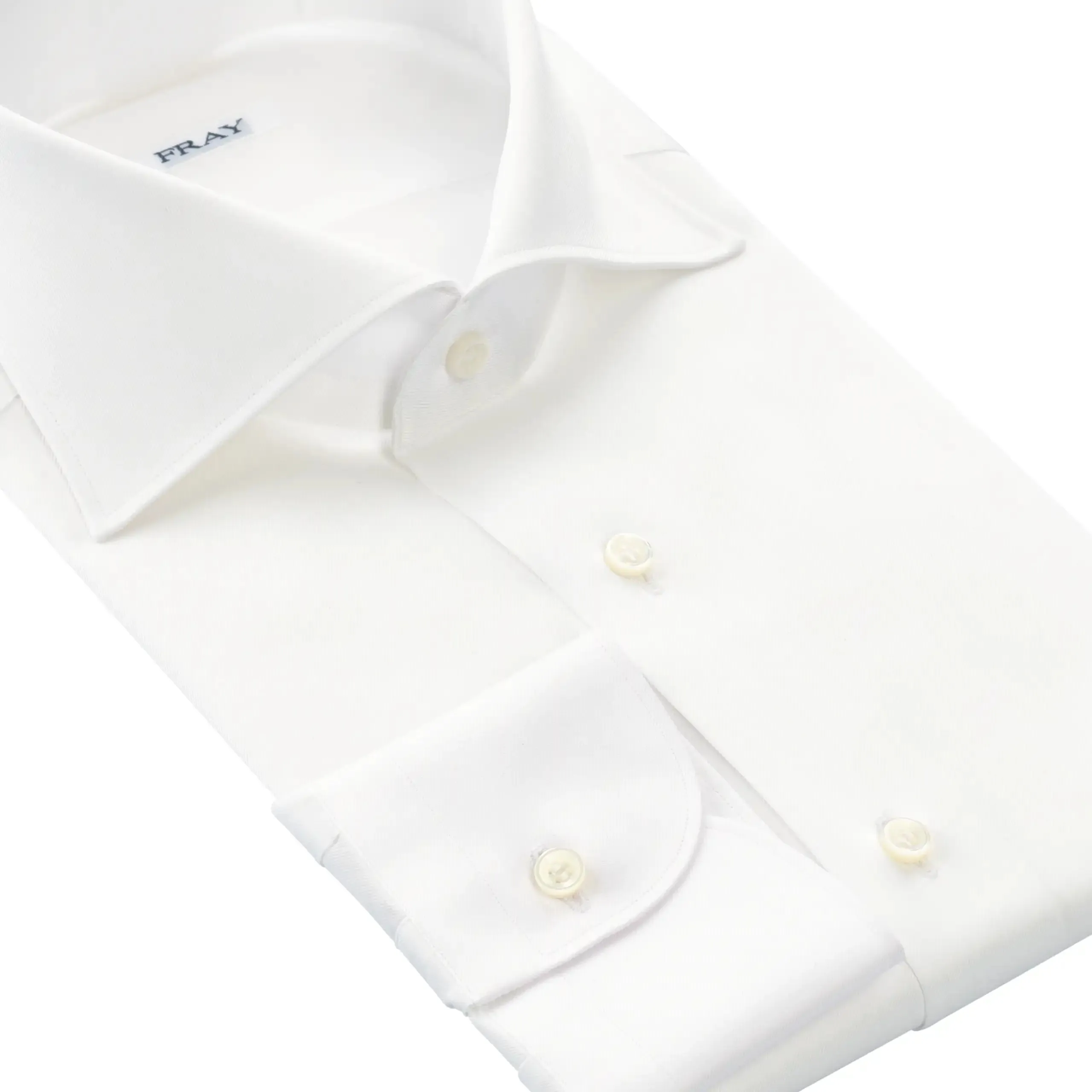 Classic White Shirt with Round French Cuff