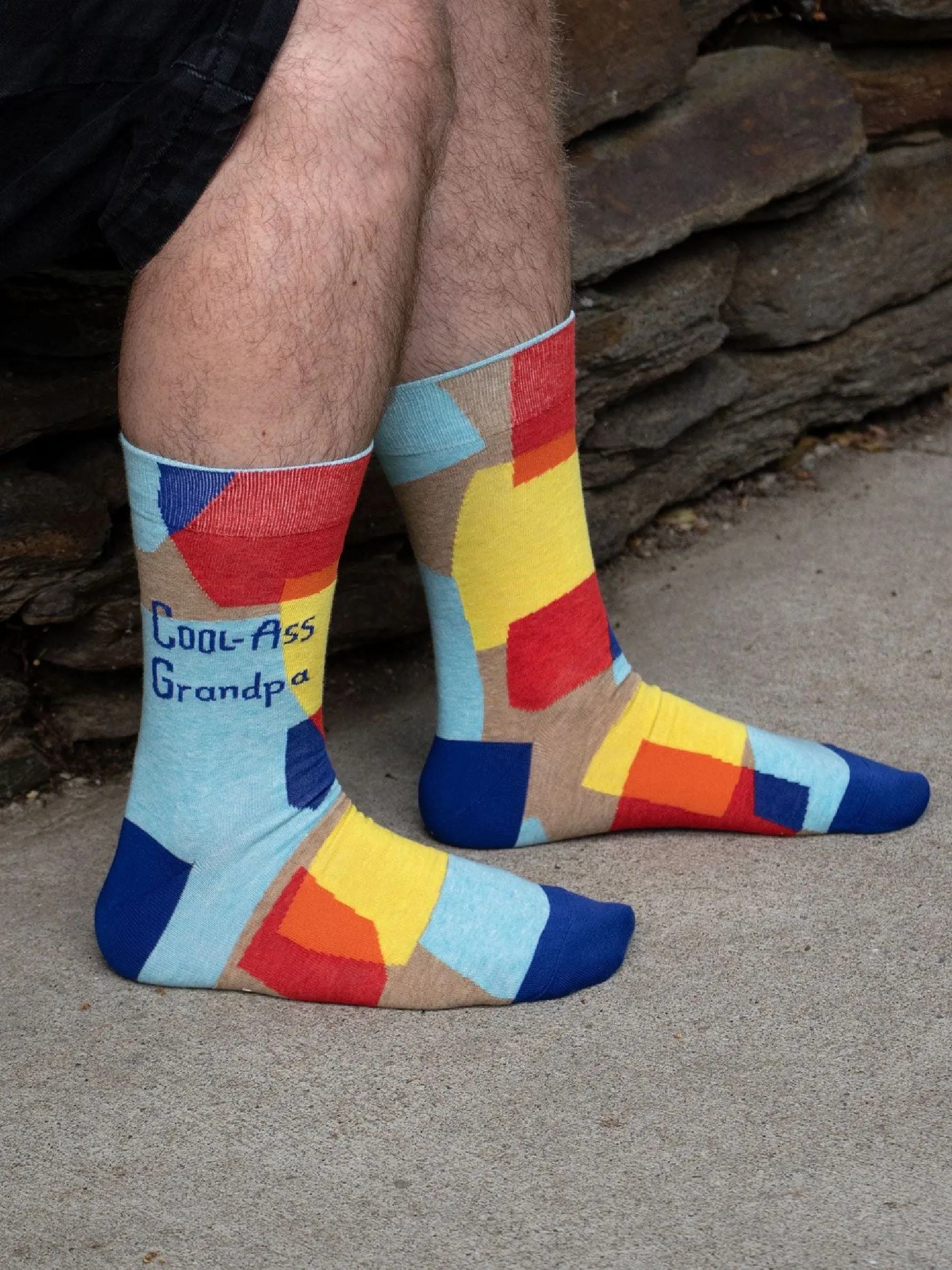 Cool Grandpa Men's Crew Socks by Blue Q