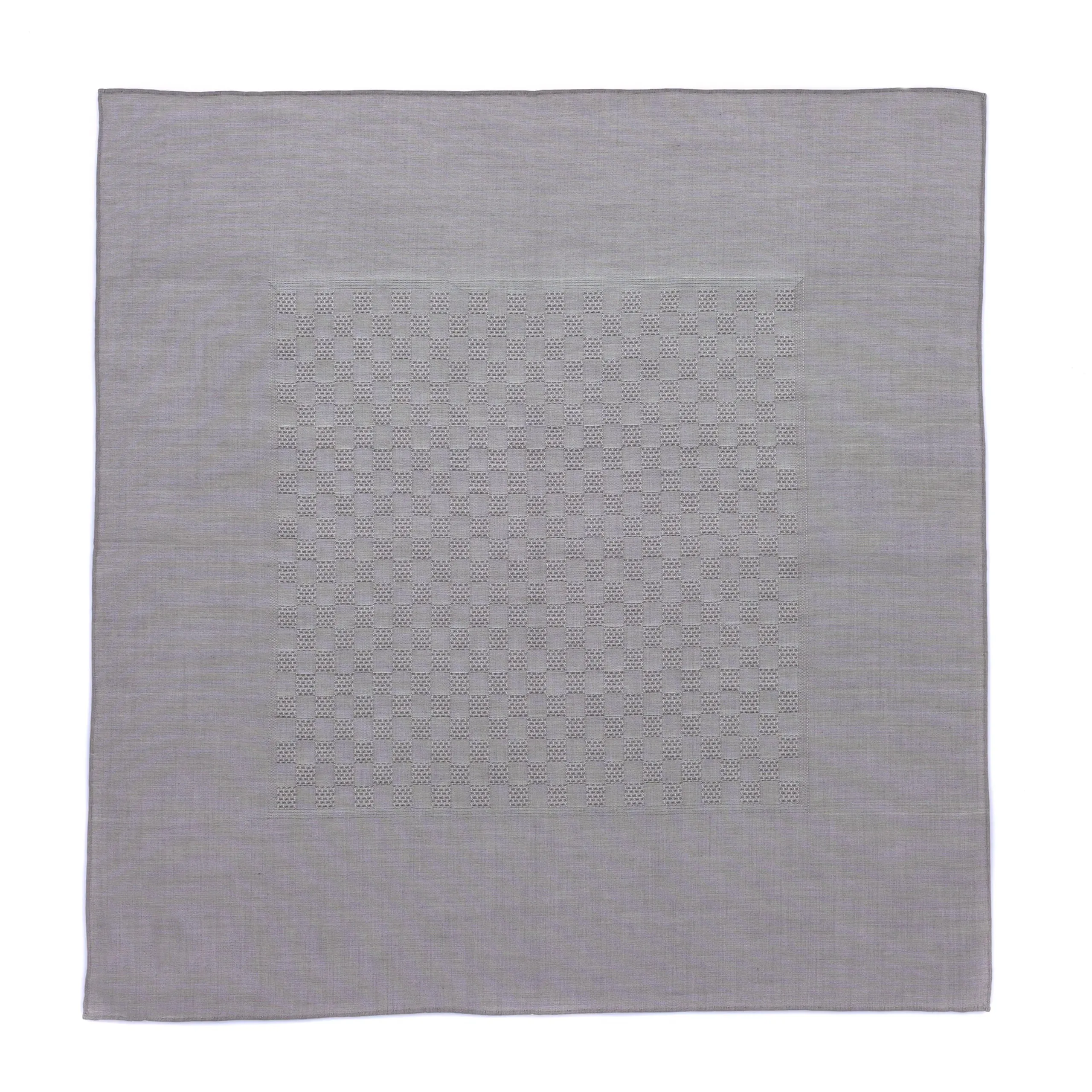 Cotton Pocket Square in Grey