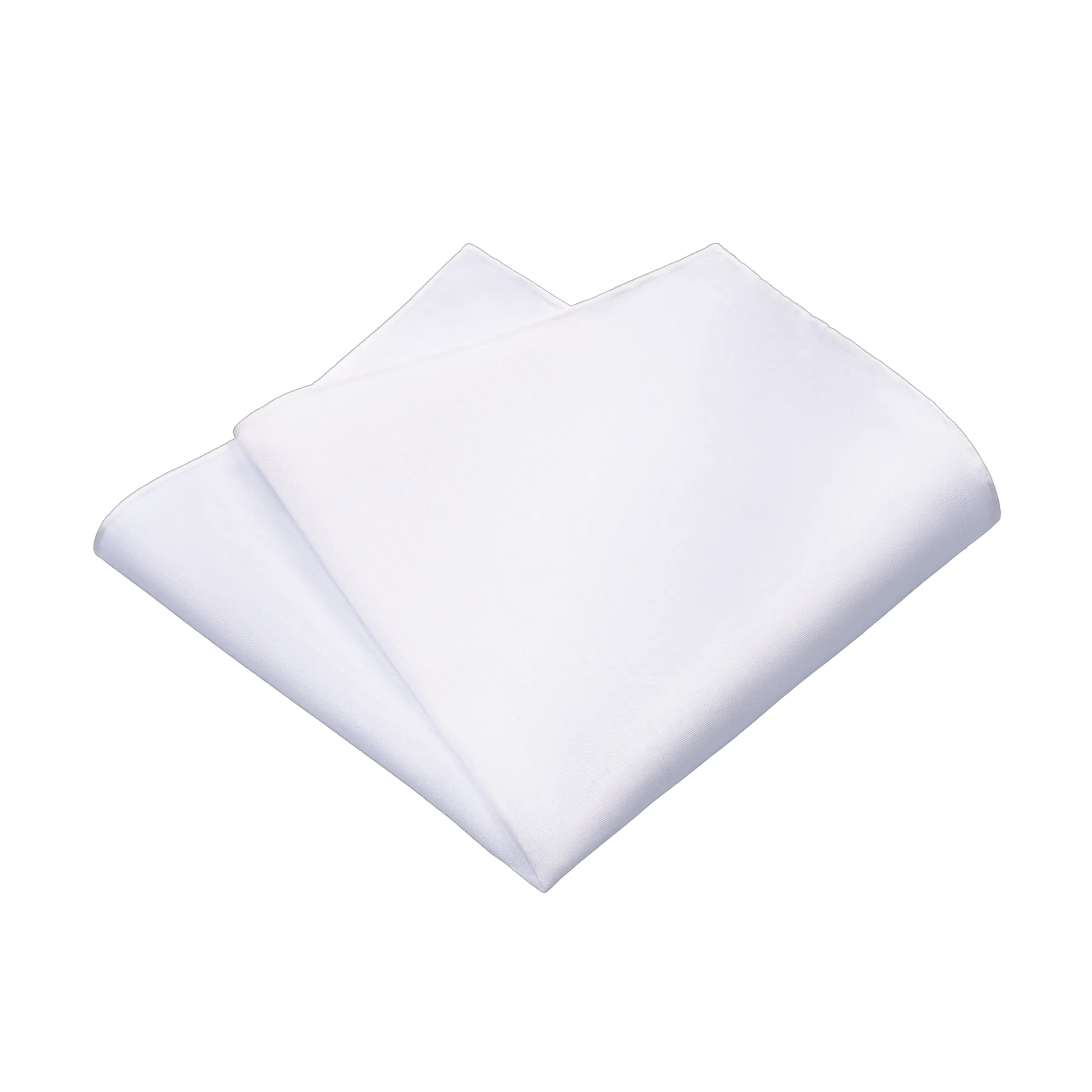 Cotton Pocket Square in White