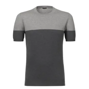 Crew-Neck Jersey T-Shirt in Dark Grey