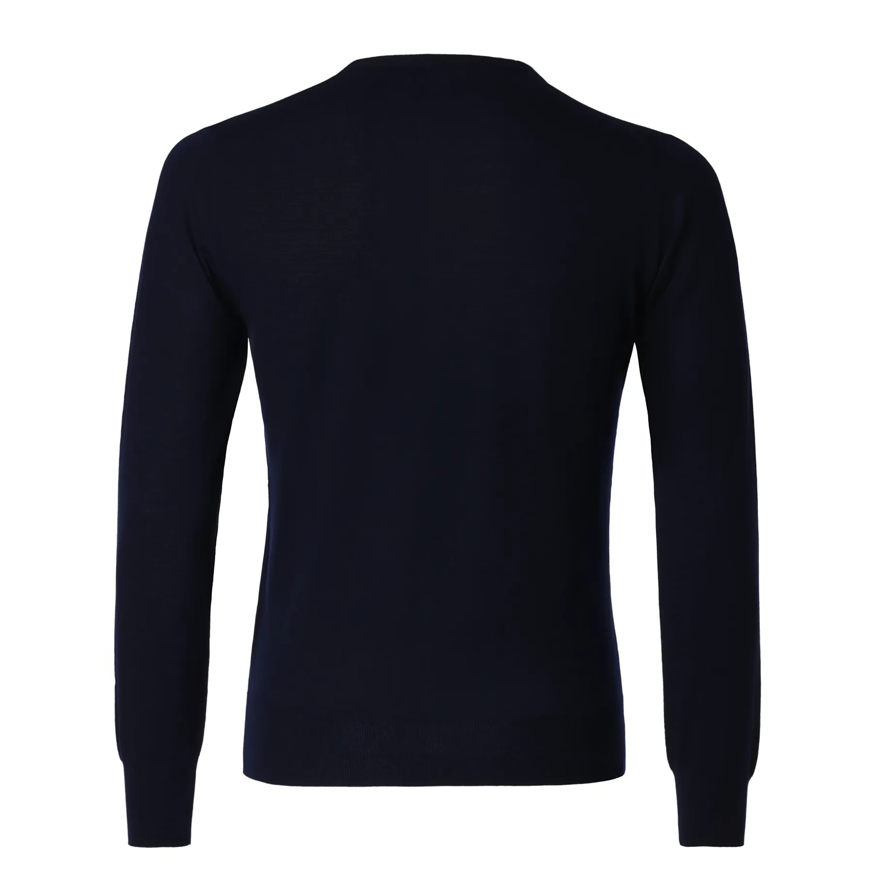 Crew-Neck Wool Sweater in Dark Blue