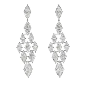 'Crystal Diamond Drop' Marquise-Cut Diamond Earrings, 24 CT