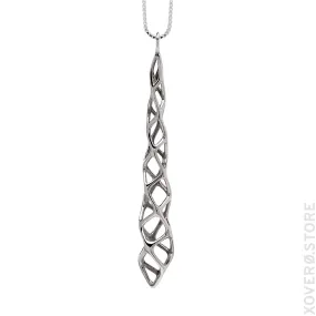 CUBICOID (long) - Pendant - Sterling Silver