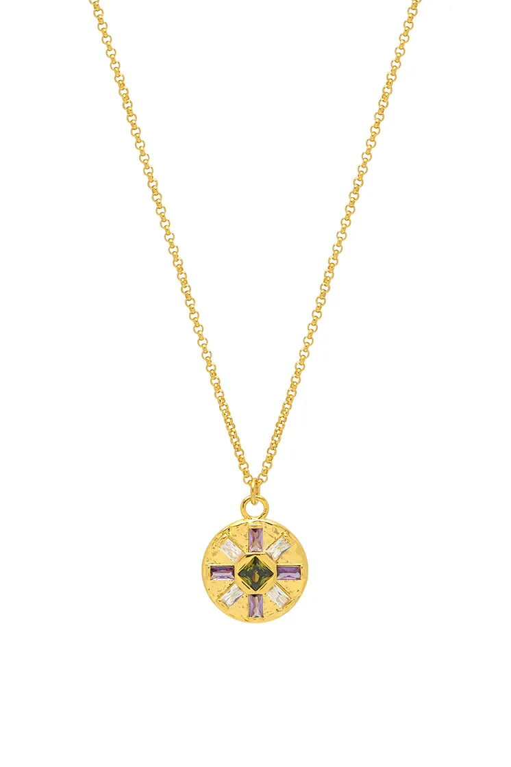 CZ Flower Pendant