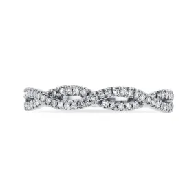 Diamond Braided Band 14k White Gold