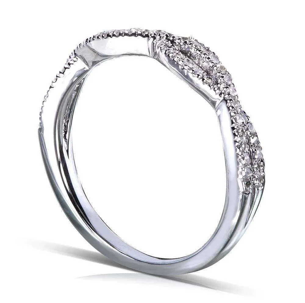 Diamond Braided Band 14k White Gold