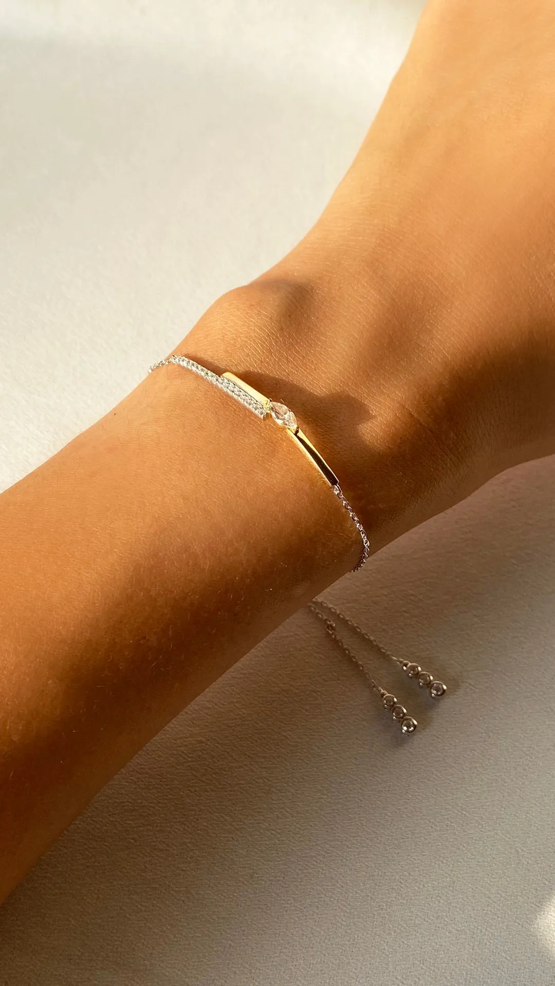 Emina Bracelet White Gold Plated