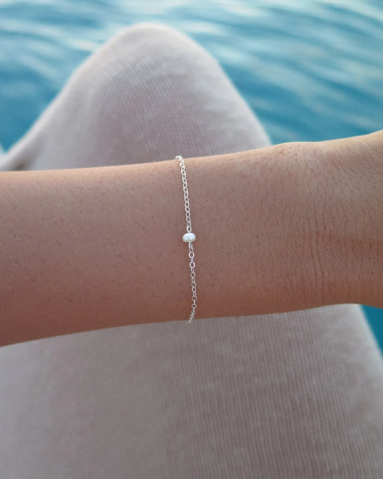 Freshwater Pearl Bracelet  - Sterling Silver