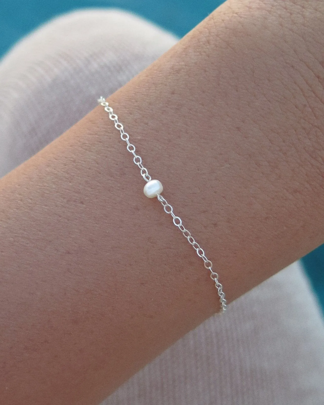 Freshwater Pearl Bracelet  - Sterling Silver