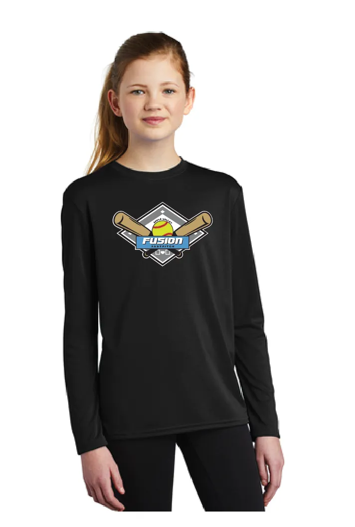 Fusion Fastpitch - Dri-Fit Long Sleeve T-Shirt - Black