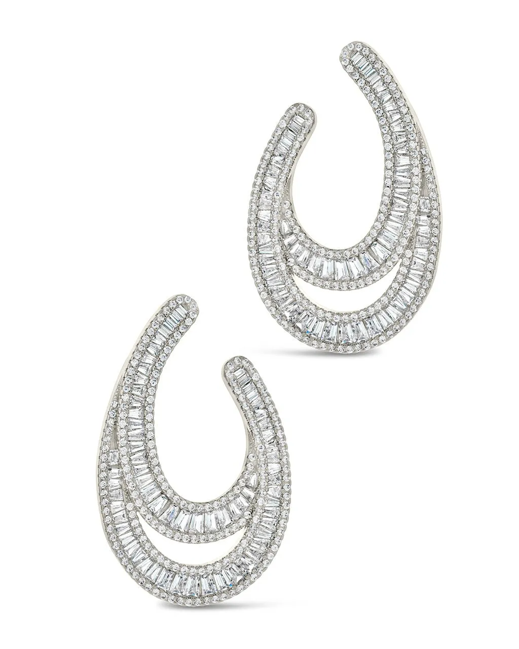 Gabriella CZ Drop Stud Earrings