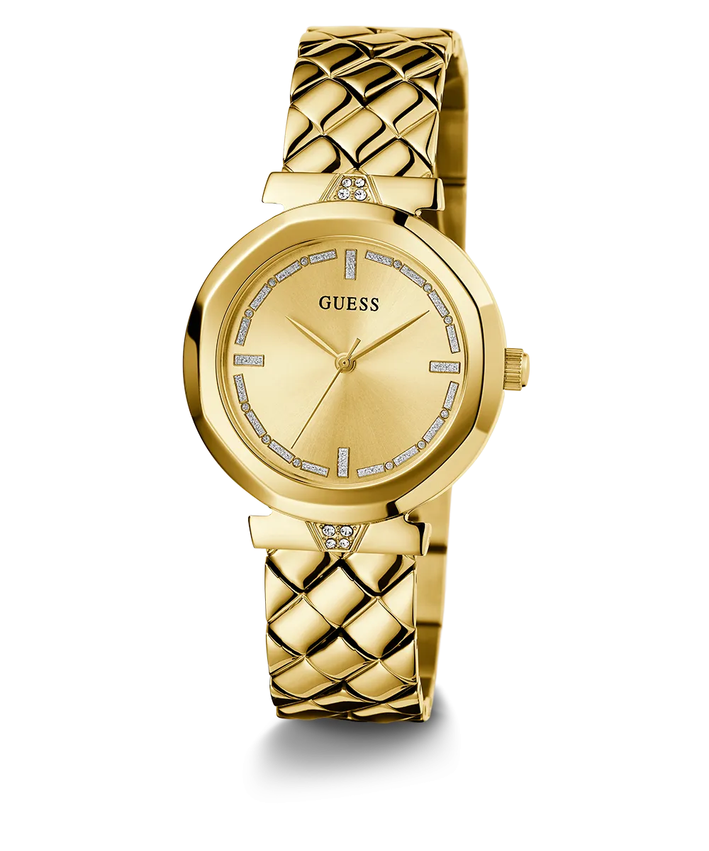 GUESS Ladies Gold Tone Analog Watch